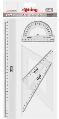 Obrázok produktu pre Pravítko, sada, ROTRING, priehľadná