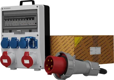 Produktbild von Stromverteiler TD-S/FI 2x32A 4x230 SKH Kabel 5x10mm2 Doktorvolt® 0021