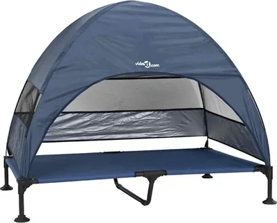 Obrázok produktu pre vidaXL Zvýšený pelech pre psov tmavomodrý 127 x 81 x 108 cm