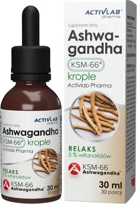 Image de Ashwagandha KSM-66® gouttes avec vitanolides Activlab Pharma