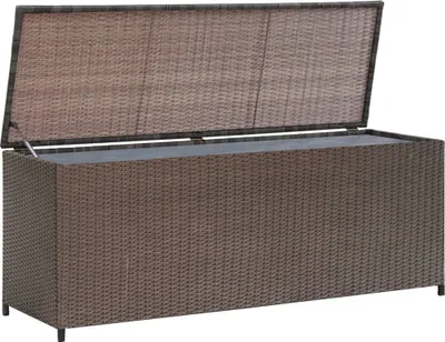 Obrázek produktu pro Zahradní úložný box hnědý 120 x 50 x 60 cm polyratan