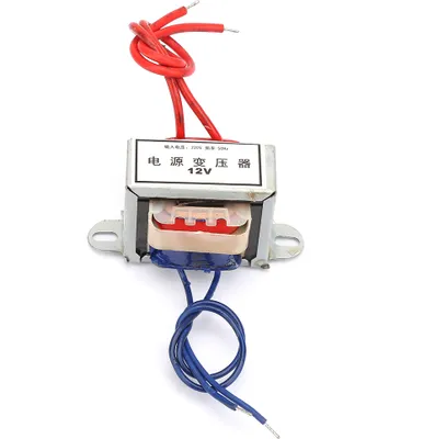 Zdjęcie produktu dla AC 12 V/24 V, napięcie wyjściowe 3 W, wejście 220 V, 50 Hz, pojedynczy transformator mocy (12 V).