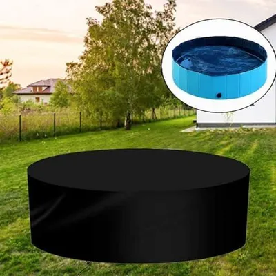 Produktbild von Wasserdichte Hundepoolabdeckung 63x12 Zoll mit Kordelzug und Griff