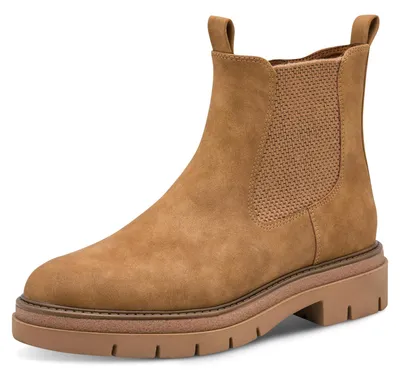 Image de Bottines Chelsea pour femmes, marque Marco Tozzi, avec fermeture éclair, confortables, couleur marron (NUT), taille 41 EU