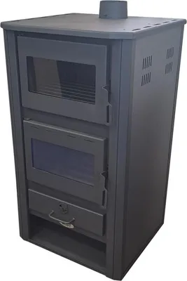 Obrázek produktu pro Krbová kamna BLIST MILANO E s výměníkem a troubou, 23 kW, antracit