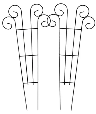 Produktbild von 2x Metall Blumenspalier 62x28cm Rankhilfe Blumenstütze Rankgitter Kletterhilfe