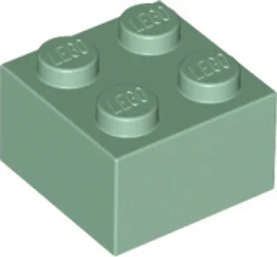 Image de 1 pièce LEGO, pièce c. 3003 en vert sable