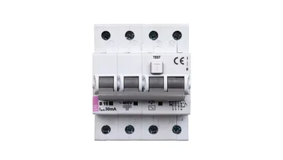 Obrázok produktu pre Nadprúdový chránič 4P 16A B 0,03A typ AC KZS-4M 002174004