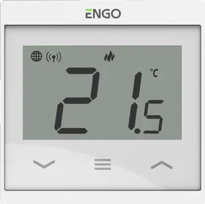 Productafbeelding van Internetthermostaat, ENGO E55-W, inbouwmodel, geschikt voor 55x55 frames, met Wi-Fi, 230V, wit