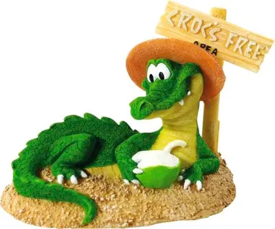 Produktbild von Aquariumdekoration ORBIT Krokodil liegend, 16 cm
