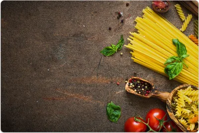 Produktbild von Küchenmatte 140x210 cm Vinylmatte Bodenmatte Dekoration - Italienisches Nudeln und Fleisch