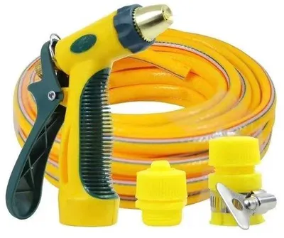 Obrázok produktu pre Flexibilná sada záhradnej hadice na zavlažovanie, žltá, vysokotlakové čistenie