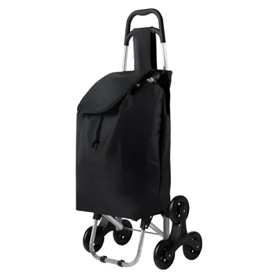 Produktbild von Einkaufstrolley Treppensteiger Klappbarer Einkaufswagen Schwarz Shopping Trolley Einkaufstasche Einkaufsroller