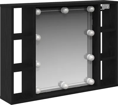 Obrázek produktu pro Zrcadlová skříň Černý dub 76 x 15 x 55 cm kompozitní dřevo