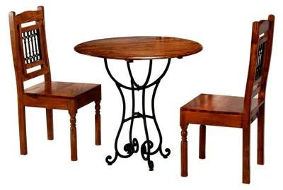 Produktbild von Bistro-Set, 3-teilig, aus massivem Akazienholz