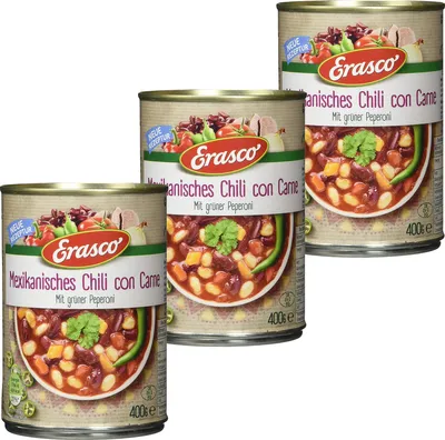 Produktbild von Erasco Mexikanisches Chili con Carne mit grüner Peperoni 400g 3er Pack