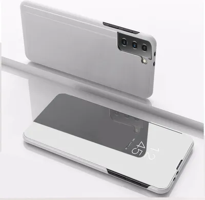 Produktbild von König Design Hülle kompatibel mit Samsung Galaxy S21 Plus Kunststoff Full Cover Handyhülle - Case Silber