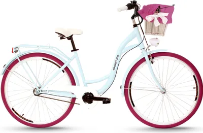 Produktbild von Goetze Style 28 Zoll City Bike, 18 Zoll Tiefeinsteigerrahmen, 3-Gang Shimano Nexus, V-Bremse & Rücktritt, LED-Beleuchtung, Komfortsattel, Rattankorb