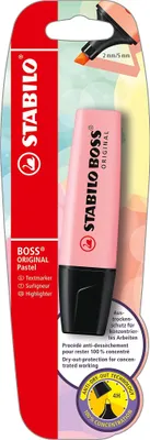Obrázek produktu pro Rozjasňovač - STABILO BOSS ORIGINAL Pastel - jednoduchá tužka - růžový nádech
