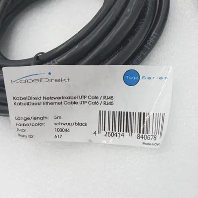 Produktbild von KabelDirekt 4260414840678, 5 m, Cat6, U/UTP (UTP), RJ-45, RJ-45, Schwarz