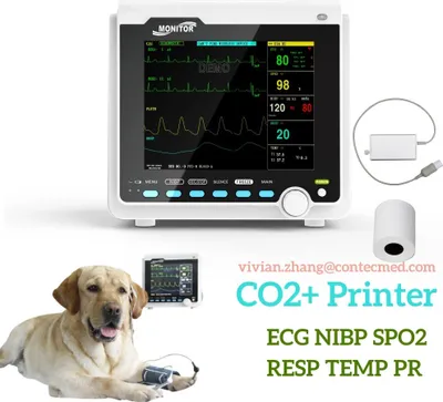 Obrázek produktu pro Veterinární multiparametrický přístroj VET pro měření životních funkcí Kapnograf CO2 a tiskárna
