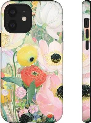 Produktbild von Zarte Pastellblumen mit Vögeln – Hülle Kompatibel mit iPhone 12