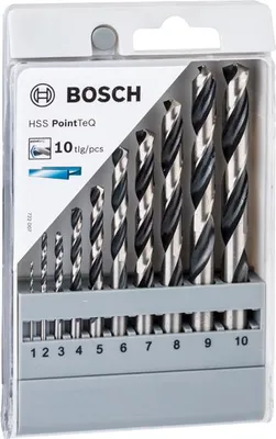 Produktbild von HSS-Spiralbohrer-Set PointTeQ, 10-tlg., 1-10 mm