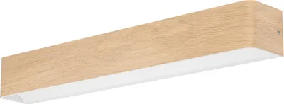 Produktbild von EGLO LED Wandleuchte Sania 6, Up und Down Leuchte, Wandlampe aus Metall in heller Holz-Optik, Bad Spiegellampe, Badezimmer, Flur Lampe, warmweiß, IP44