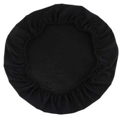 Runde Hockerhülle, Antirutsch, Stretch, 30-34 cm, Schwarz