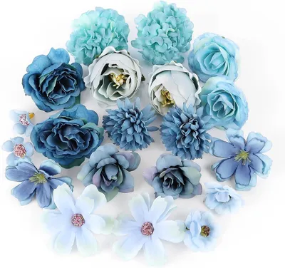 Produktbild von Kunstblumen Köpfe 20 Stück, Seidenblumen, Langlebig, Lebendige Dekorationsmaterialien, für Hochzeit