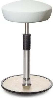 Produktbild von Sitz- Stehhocker Free Tall Hutsitz Boxmark Leder Weiß chrom /cremeweiß.