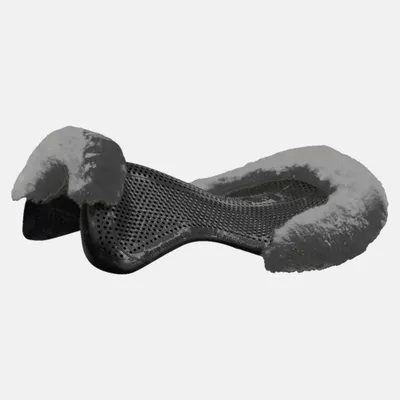 Produktbild von Acavallo Gel Pad THERAPEUTIC mit Lammfell, Größe:L, Farbe:black/grey