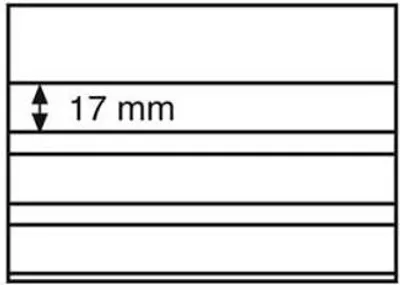 Produktbild von Leuchtturm (341465) Einsteckkarten Standard PVC 158x113 mm, 3klare Streifen mit schw. Karton, 100er-Pack