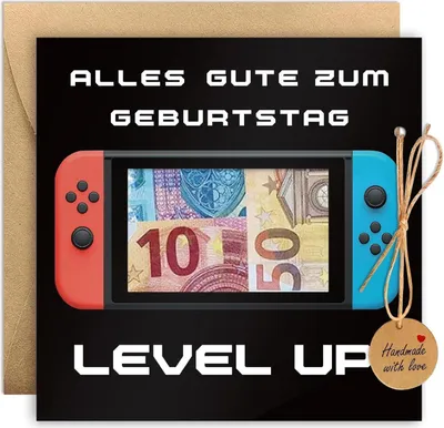 Zdjęcie produktu dla Pieniądze prezenty urodziny gamepad opakowania koperty do gier dekoracja prezent dla gracza