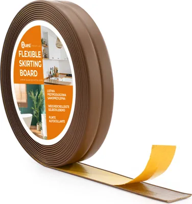 Obrázek produktu pro QUEST Podlahové lišty PVC 10x10mm, 5m, Samolepicí dokončovací lišta, dekorační, pro všechny typy povrchů, bronz