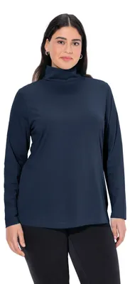 Productafbeelding van Ulla Popken dameshemd, marineblauw, maat 42+