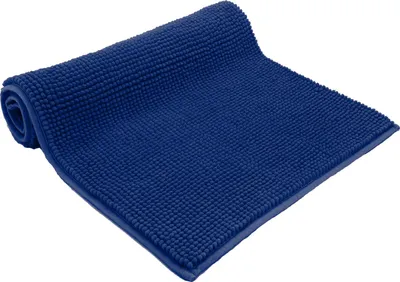 Produktbild von heimtexland ® Badvorleger Chenille Super Flauschig Saugstark Badteppich Badematte  Typ771 Navy 70 x 120 cm
