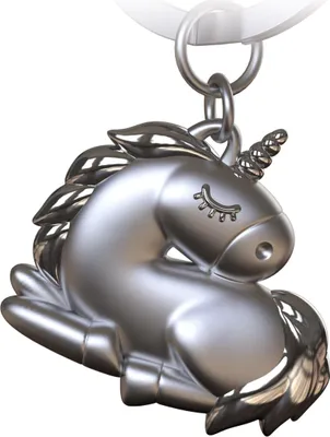 Produktbild von Glücksbringer Einhorn Schlüsselanhänger silber für Frauen