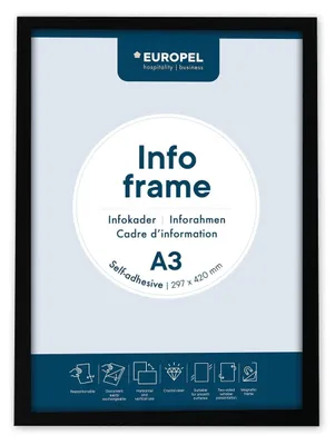 Produktbild von Europel Info-Rahmen / Selbstklebendes Set 2 Stück A3 Schwarz