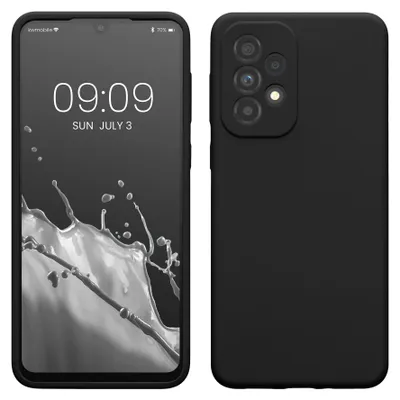 Produktbild von kwmobile Handyhülle für Samsung Galaxy A33 5G Hülle - Case Silikon - Kabelloses Laden - Schutzhülle Cover in Schwarz matt