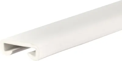 Produktbild von QUEST Handlauf PVC, Treppenhandlauf 40x8 mm, Kunststoffhandlauf, Handlaufverkleidung PREMIUM, Rutschfest, weiß, 1 m