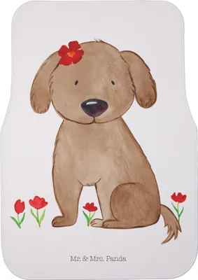 Produktbild von Mr. & Mrs. Panda Fußmatte Auto Hund Dame - Weiß - Geschenk, Auto-Fußmatte, Liebenswert, Automatte, Fürs, Sprüche, Hundemama, Hunde, Liebe, Hundebesitzer, Autoteppich