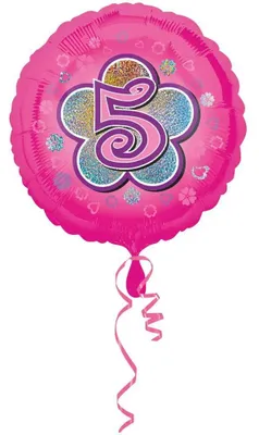 Produktbild von Amscan 2954701, Spielzeugballon, Folie, Pink, Rund, 5 Stück(e)