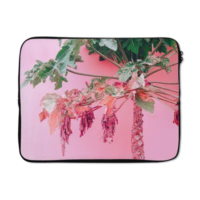 Produktbild von MuchoWow® Laptop Hülle 15 Zoll Palme - Tropisch - Rosa - Sommer Laptoptasche - Laptoptasche - Sleeve - Rundum-Schutz