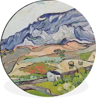 Produktbild von MuchoWow® Aluminium Wandkreis Die Alpen - Vincent van Gogh Ø 60 cm Wanddeko Modern Wohnzimmer - Wand Kreis - Wandbild - Schlafzimmer - Aluminium Bild - Kinderzimmer - Wohnzimmer Dekoration - Wandschmuck