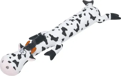 Produktbild von Karlie Funny Kuh - Hundespielzeug - Plüsch - Schwarz/Weiss - 55x20x7 cm