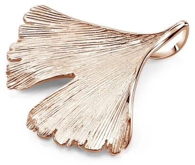 Produktbild von MATERIA Ginkgo Blatt Schmuck Rosegold Anhänger aus 925 Silber rosé vergoldet wahlweise mit Kette KA-277-Rose