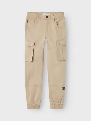 Produktbild von NAME IT Kinder Cargo Hose für Jungen Jogger Chino Pants Freizeithose Baumwolle Größe: 146
