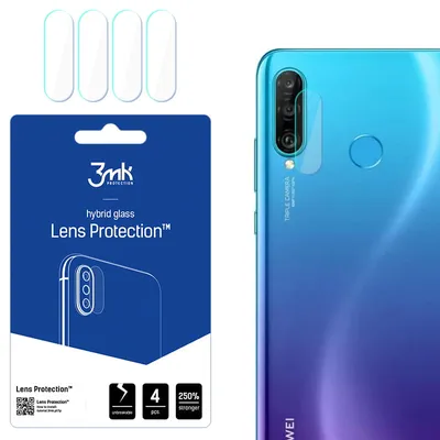 Produktbild von 3mk Hybridglas Lens Protection für Huawei P30 Lite Kamera Objektiv Kameralinse 0,16mm 6H (4 Stück)