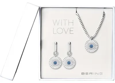Imagen del producto de Bering - 465-765-Azul acero - Juego de joyería - Para mujer - Flores árticas